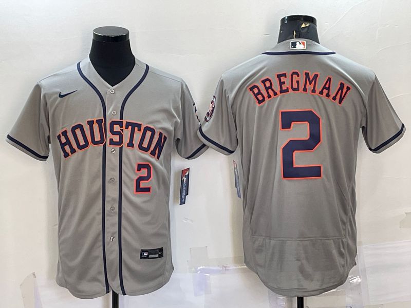 Men Houston Astros #2 Bregman Grey Elite Nike 2022 MLB Jersey